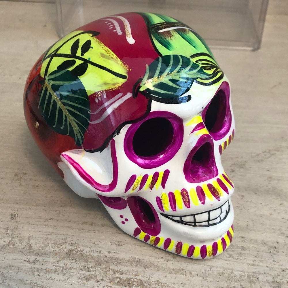 Talavera Pottery Day of The Dead Dia De Los Muertos Skull Cancun Mexico